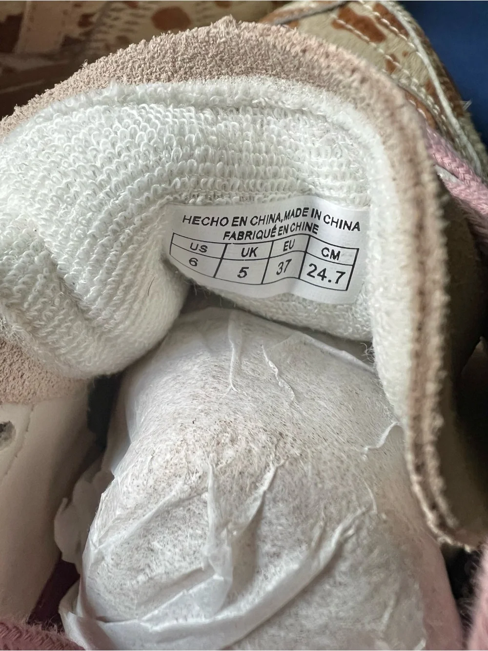 Coolway Women's Suede Leather Cream and Brown Cow Print Sneakers New Size US 6 - Picture 9 of 11